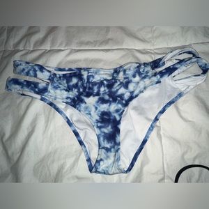 Blue tye dye bikini bottoms